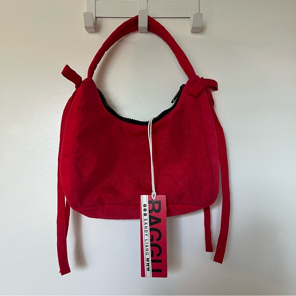 *NWT* BAGGU x Sandy Liang Mini Bow Bag in Candy Apple Red